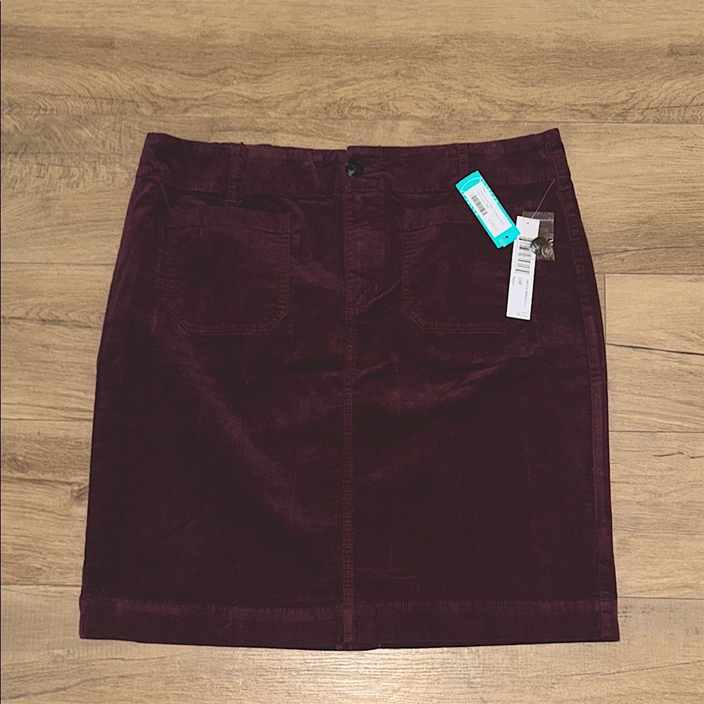 NWT Tribal Brand Stretch Cotton Corduroy Mini Skirt 18W